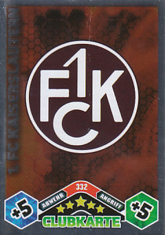 Emblem 1. FC Kaiserslautern 2010/11 Topps MA Bundesliga Clubkarten #332
